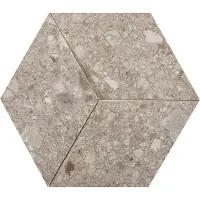 Marazzi Mystone Ceppo di Gre mozaïek 3D wandtegel hexagon 29x33,5cm - greige