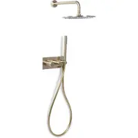 BLUE LABEL Brondby Inbouw Stortdoucheset - Geborsteld Goud PVD - Messing - Kranen, Douchekranen, Douchesets, Inbouw Douchesets - 8711802074596 - Kranen, Douchekranen, Douchesets, Inbouw douchesets