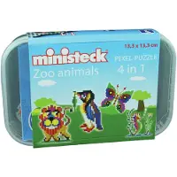 Ministeck Dierentuin Dieren 4in1 Plastic Doos 500 stukjes