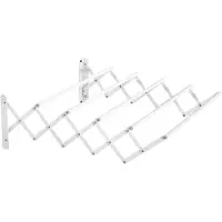 Zenzee Wanddroogrek - Wasrek inklapbaar - Droogrek - Uittrekbaar - Wit - 63,5 x 60 x 20 cm