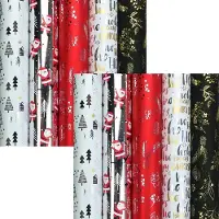 Benza CHAMONIX Metallic kerstpapier assortiment cadeaupapier inpakpapier voor kerst - 150 x 70 cm - 10 rollen