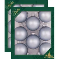 Krebs 16x stuks glazen kerstballen 7 cm starlight velvet blauw kerstboomversiering - Kerstversiering/kerstdecoratie