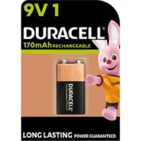 Duracell Rechargeable 9V 170mAh batterijen, verpakking van 1