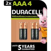 Duracell 2x Rechargeable AAA 900mAh batterijen - 4 stuks
