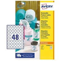 Avery L4850REV-25 etiket Rond Wit 1200 stuk(s)