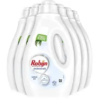 Robijn 6x Vloeibaar Wasmiddel Stralend Wit 20 Wasbeurten 1 liter