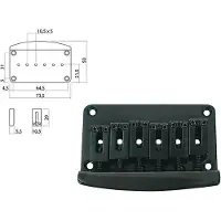 Boston B-1580-B Brug-Staartstuk - Stallion, Zwart, Pitch 10,5mm