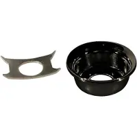 Boston JP-4-B TE-model Invoercup - Zwart Metaal met Retainer Clip