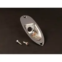 Gotoh JCS-1-AC Jackplaat - Vintage Aged Chrome voor ST-Stijl Gitaren