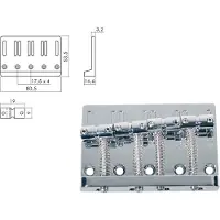 Boston BB-204-C Chroom Brug-Staartstuk voor Jocker/Puncher Bass