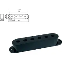 Boston SPC-10-BK pickup cover, Stallion model single coil, 83,0-70,0x17,8x18,0mm, 3 stuks, zwart