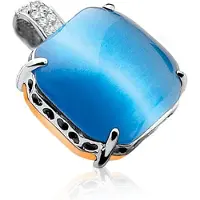 Zinzi zih667b - Zilveren hanger - Cateye - Blauw