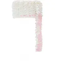 Partyxplosion Paillettenband breed elastisch wit 3m (wit, 300x2,7cm)