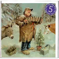 Art Revisited Kerstkaart Marius van Dokkum - Stille Nacht 5 pack