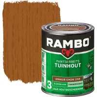 Rambo pantserbeits tuinhout transparant donker eiken zijdeglans 750 ml