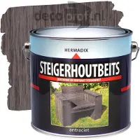 Hermadix Steigerhoutbeits Antraciet 2,5 LTR