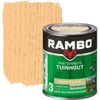 Rambo Pantserbeits Tuinhout Transparant Zijdeglans 1200 Kleurloos 0,75 Ltr