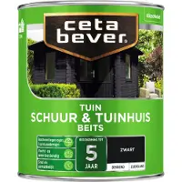 Cetabever Tuinbeits schuur & tuinhuis dekkend zwart 750 ml