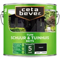 Cetabever Buitenbeits Schuur & Tuinhuis - Zwart - Zijdeglans - 2,5l
