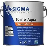 Sigma Torno Aqua Semi-Gloss | Halfglans Lakverf Binnen & Buiten 2,5 LTR - Kleur|1|2