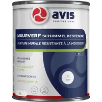 Avis Muurverf Schimmelbestendig 1 LTR - Wit