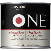 Histor One Lak Hoogglans Alkyd (Terpentinegedragen) 500 ML - Kleur|1|2
