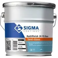 Sigma Multifinish 2K PU Semi-Gloss + Verharder | 2K Halfglans Lakverf 2,5 LTR - Kleur|1|2