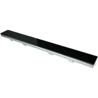 SanitairZone Aloni Glasrooster Voor RVS Douchegoot Flens Met Uitneembaar Sifon 70cm Zwart