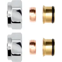SaniGoods knelkoppelingen 15mm chroom - set van 2