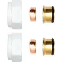 Belrad knelkoppelingen 15mm wit - set van 2