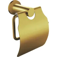 Aloni toiletrolhouder met klep – geborsteld goud