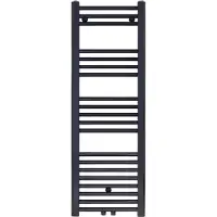 Belrad Designradiator bws nile gobi 120x40 cm geborsteld mat zwart midden/zij-aansluiting