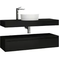 Boss & Wessing Onderkast BWS Lina met Wastafelblad 120x50cm Mat Zwart