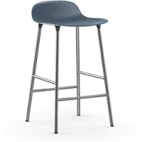 Normann Copenhagen Barstoel Form Barstool 65 cm Chrome Blue