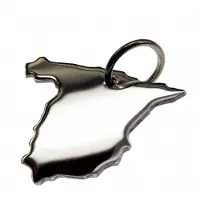 MOOYE ® - Collectie Zilveren Landkaart Spanje ketting hanger