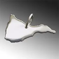 MOOYE ® - Collectie Zilveren Landkaart Tenerife ketting hanger