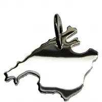 MOOYE ® - Collectie Zilveren Landkaart Mallorca ketting hanger