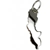 MOOYE ® - Collectie Zilveren Landkaart Zweden ketting hanger