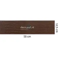 Walluxe Leathr Krachtig Kastanje Croco Zelfklevend 1 m² - 12,5 x 50 cm