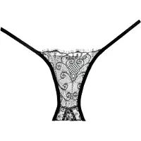 Allure Lingerie Adore Enchanted Belle Panty met open kruisje – Zwart