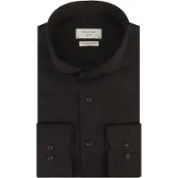 Profuomo Overhemd 'Japanese Knitted' zwart