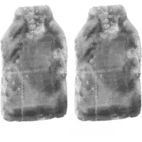 Cepewa Warmwaterkruik - 2x - 2L - zilver/grijs - met pluche hoes - kruik - winter - bedkruik