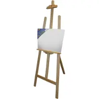 Benson houten schildersezel 140 cm met canvas doek 40 x 60 cm - Schilderijen maken