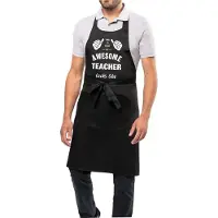 Kariban Awesome - Keukenschort - BBQ schort - Awesome Teacher - cadeau verjaardag - vaderdag - moederdag - zwart