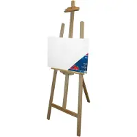 Benson houten schildersezel 140 cm met 2x canvas doeken 40 x 60 cm - Schilderijen maken