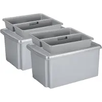 Sunware Opslagboxen set met deksel en organiser - 2x stuks - 51 liter