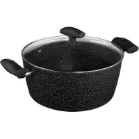 5 Five Gietaluminium Pan met Deksel - 28 cm, zwart
