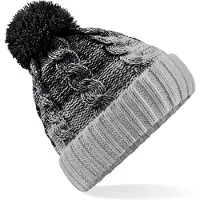 Beechfield 'Ombré Beanie' Zwart/Lichtgrijs
