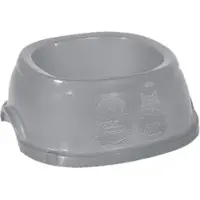 Stefanplast voerbak / drinkbak 1 liter kunststof Stone grey