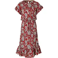 LEVV Meisjes jurk - Maelyn - Steen rood paisley